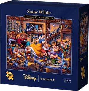 Snow White Dancing with Dwarfs Disney Jigsaw Puzzle By Dowdle Folk Art