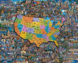 Best of America United States Jigsaw Puzzle By Dowdle Folk Art