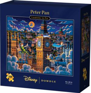 Peter Pan Learning to Fly Disney Jigsaw Puzzle By Dowdle Folk Art