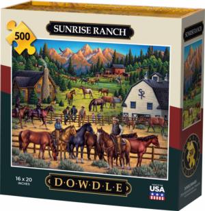 Sunrise Ranch Americana Jigsaw Puzzle By Dowdle Folk Art