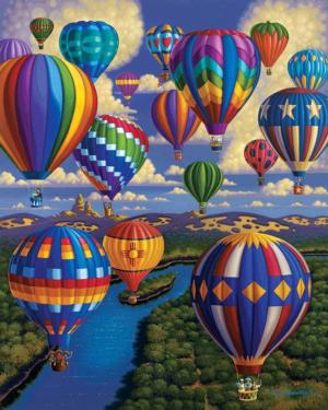 Balloon Festival Americana Jigsaw Puzzle By Dowdle Folk Art