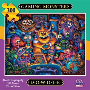 Gaming Monsters Folk Art Jigsaw Puzzle By Dowdle Folk Art