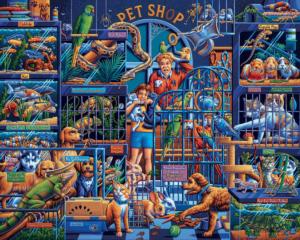 Pet Shop Shopping Jigsaw Puzzle By Dowdle Folk Art