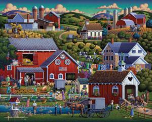 Amish Country Folk Art Jigsaw Puzzle By Dowdle Folk Art