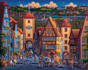 Rothenburg ob der Tauber Folk Art Jigsaw Puzzle By Dowdle Folk Art