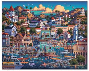 Catalina Island Folk Art Jigsaw Puzzle By Dowdle Folk Art