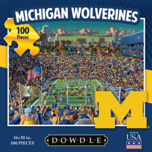 Michigan Wolverines Football Jigsaw Puzzle By Dowdle Folk Art