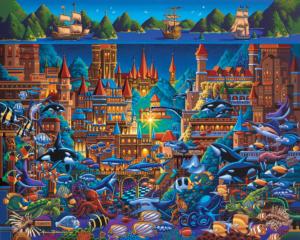 Atlantis Sea Life Jigsaw Puzzle By Dowdle Folk Art