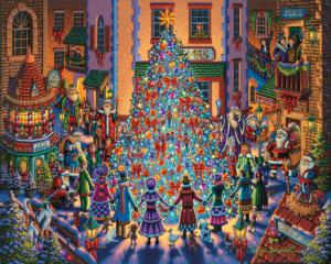 Spirit of Christmas Americana & Folk Art Jigsaw Puzzle By Dowdle Folk Art