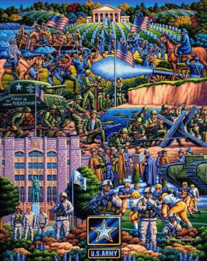 U.S. Army Folk Art Jigsaw Puzzle By Dowdle Folk Art