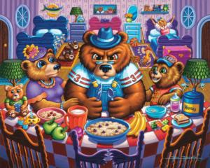 The Three Bears 100 Piece Americana & Folk Art Children's Puzzles By Dowdle Folk Art
