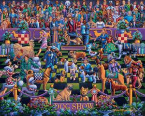 Dog Show Folk Art Jigsaw Puzzle By Dowdle Folk Art