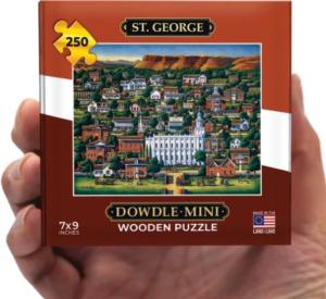 St George Cities Wooden Jigsaw Puzzle By Dowdle Folk Art