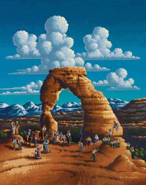 Delicate Arch Mini Puzzle National Parks Wooden Jigsaw Puzzle By Dowdle Folk Art