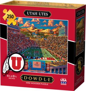 Utah Utes Mini Puzzle Sports Wooden Jigsaw Puzzle By Dowdle Folk Art