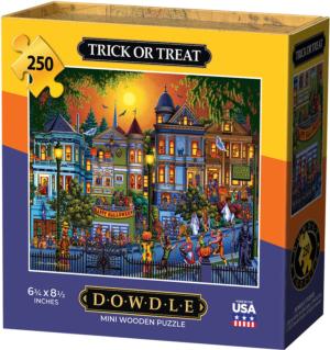Trick or Treat Halloween Wooden Jigsaw Puzzle By Dowdle Folk Art