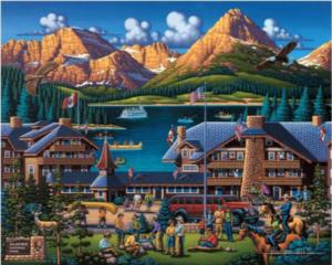 Glacier National Park Mini Puzzle National Parks Wooden Jigsaw Puzzle By Dowdle Folk Art