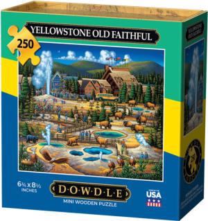 Yellowstone National Park Mini Puzzle National Parks Wooden Jigsaw Puzzle By Dowdle Folk Art