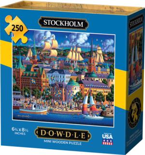 Stockholm Europe Wooden Jigsaw Puzzle By Dowdle Folk Art