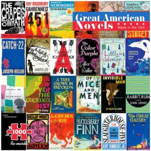 Great American Novels Collage Jigsaw Puzzle By Re-marks