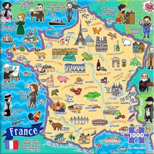 Map of France Paris & France Jigsaw Puzzle By Re-marks
