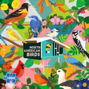 North American Birds Flower & Garden Jigsaw Puzzle By Re-marks
