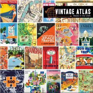 Vintage Atlas Nostalgic & Retro Jigsaw Puzzle By Re-marks