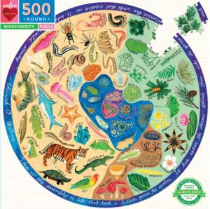 Biodiversity Science Round Jigsaw Puzzle By eeBoo