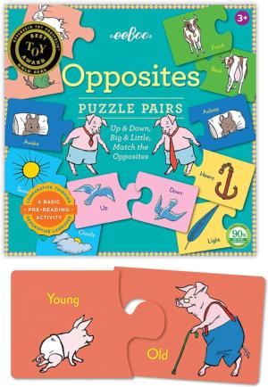 Opposites Puzzle Pairs Educational Children's Puzzles By eeBoo