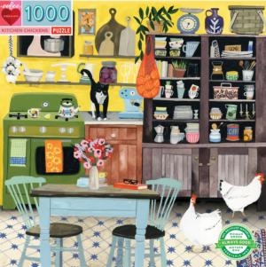 Kitchen Chicken Around the House Jigsaw Puzzle By eeBoo