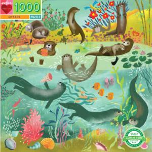 Otters Lakes / Rivers / Streams Jigsaw Puzzle By eeBoo