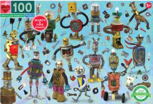 Upcycled Robots Game & Toy Jigsaw Puzzle By eeBoo