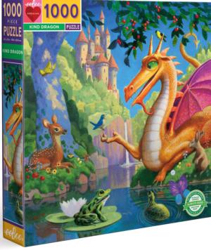 Kind Dragon - Scratch and Dent Dragon Jigsaw Puzzle By eeBoo