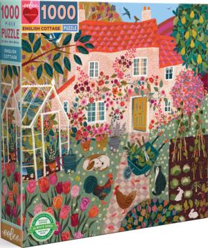 English Cottage Cabin & Cottage Jigsaw Puzzle By eeBoo