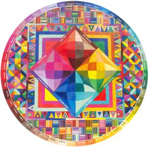 Beauty of Color Graphics / Illustration Round Jigsaw Puzzle By eeBoo