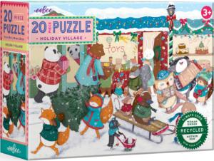 Holiday Village Children's Cartoon Children's Puzzles By eeBoo