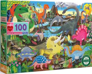 Land of Dinosaurs Children's Cartoon Children's Puzzles By eeBoo