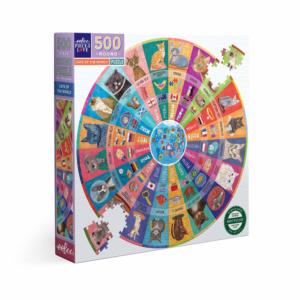 Cats of the World  Cats Round Jigsaw Puzzle By eeBoo