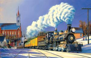 Winter Arrival Trains Jigsaw Puzzle By SunsOut