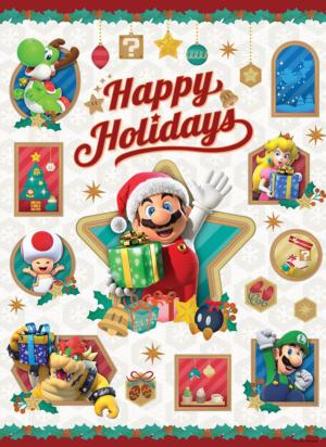 Super Mario "Happy Holidays" Nintendo Jigsaw Puzzle By USAopoly