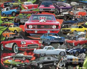 Boomers' Favorite Cars Nostalgic / Retro Jigsaw Puzzle By Hart Puzzles