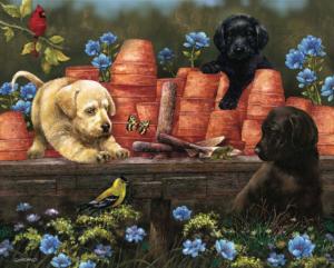 Puppies at Play Dogs Jigsaw Puzzle By Hart Puzzles