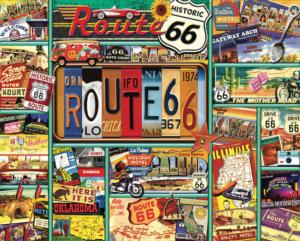 Route 66  Collage Impossible Puzzle By Hart Puzzles
