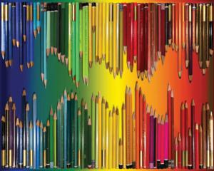 Pencils, Pencils, Pencils Rainbow & Gradient Jigsaw Puzzle By Hart Puzzles