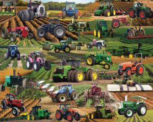 Tractors, Tractors, Tractors Vehicles Jigsaw Puzzle By Hart Puzzles