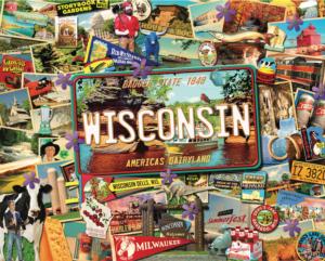 Wisconsin Collage Jigsaw Puzzle By Hart Puzzles