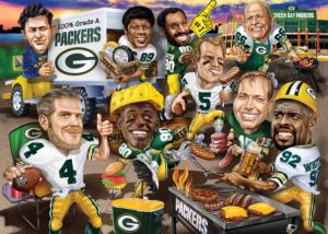 Green Bay Packers All-Time Greats Food and Drink Panoramic Puzzle By MasterPieces