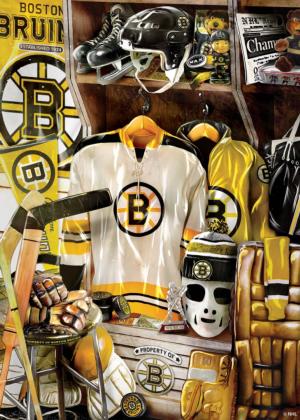 Boston Bruins NHL Locker Room Sports Jigsaw Puzzle By MasterPieces