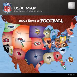 NFL USA Map Football Jigsaw Puzzle By MasterPieces