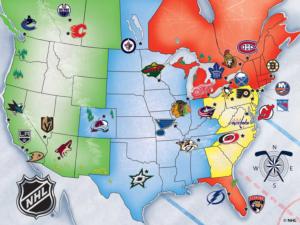 NHL USA Map United States Jigsaw Puzzle By MasterPieces